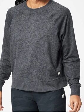 Vuori Women's Halo Crew Long Sleeve Charcoal Heather Size Small